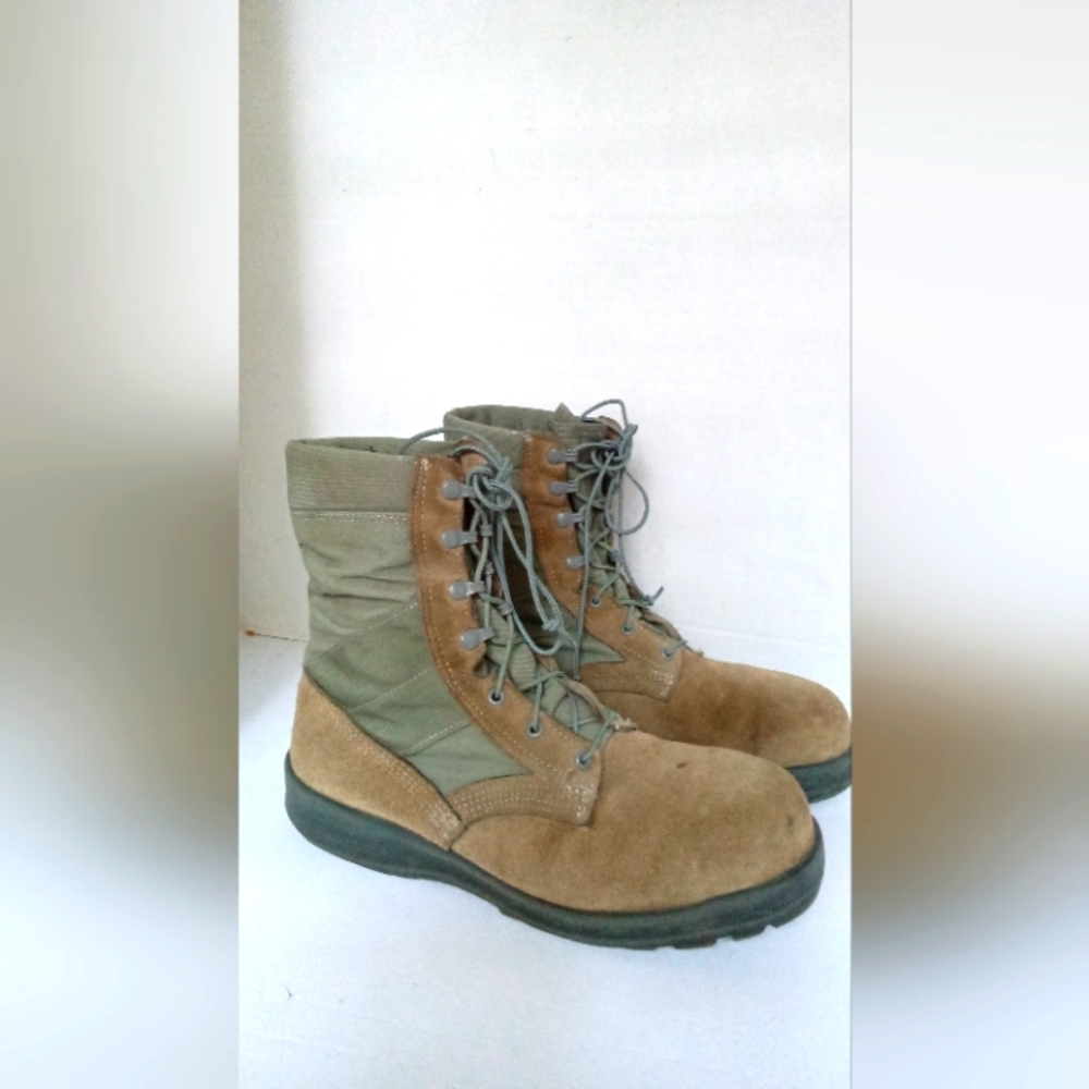 Military Style Combat Boots Work Hiking‎ Boots Suede Leather